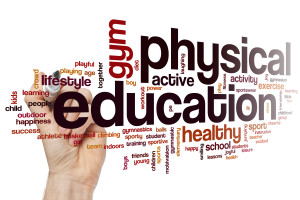 Physical education word cloud concept